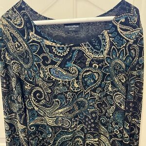 Brittany Black Women's Paisley Long Sleeve Top
